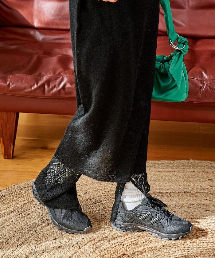 【套裝商品】鏤空針織打底褲裙套裝/蕾絲針織裙