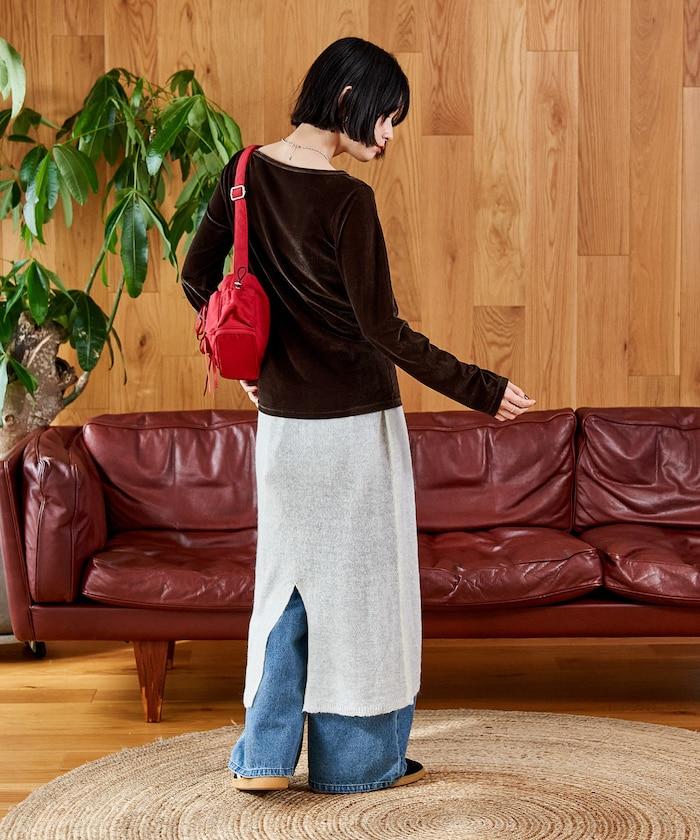 【套裝商品】鏤空針織打底褲裙套裝/蕾絲針織裙