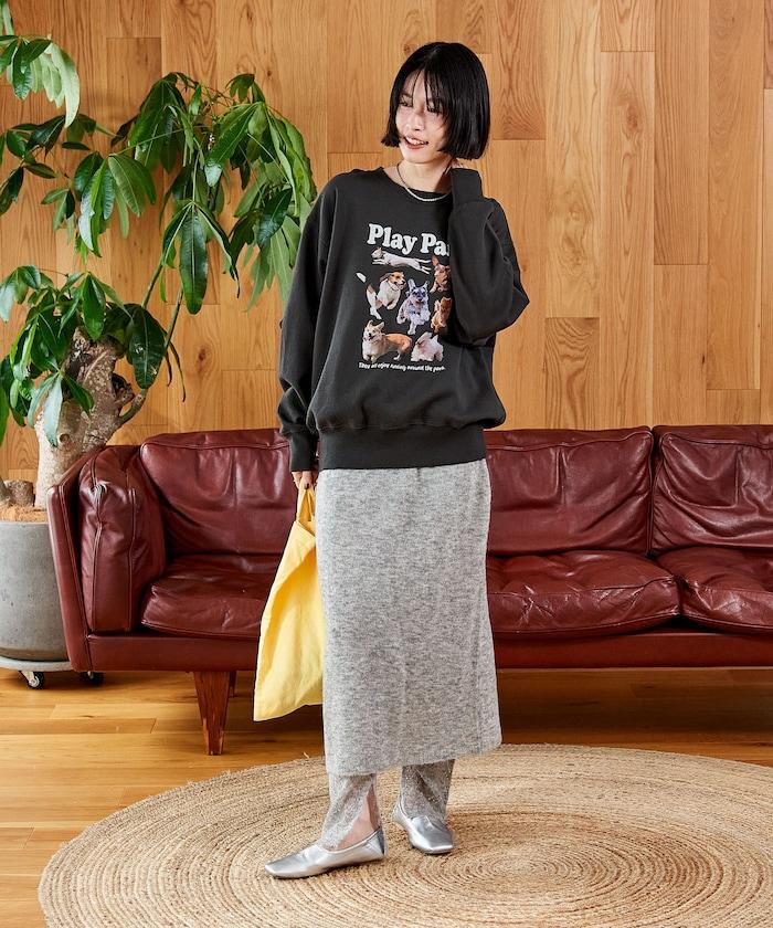 【套裝商品】鏤空針織打底褲裙套裝/蕾絲針織裙