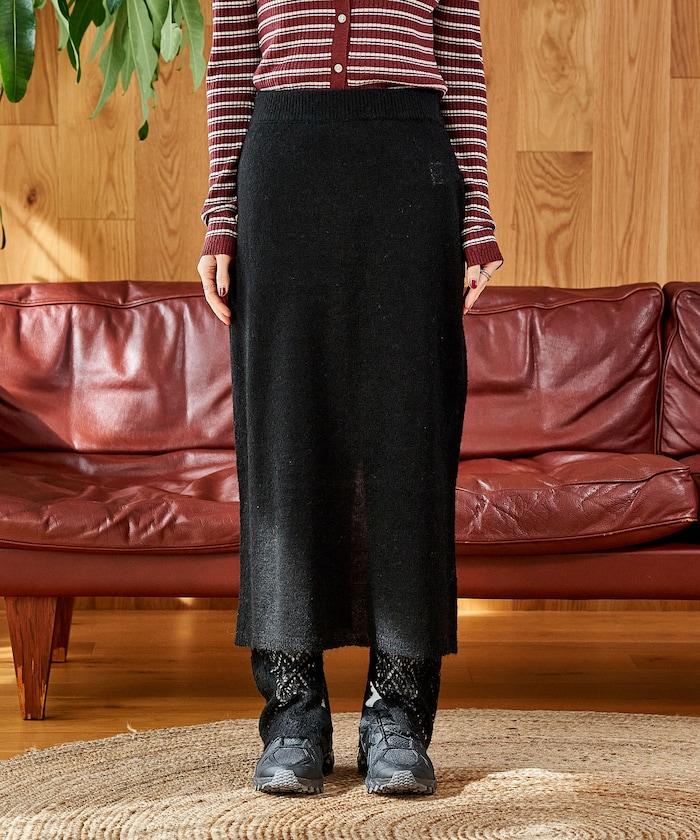 【套裝商品】鏤空針織打底褲裙套裝/蕾絲針織裙