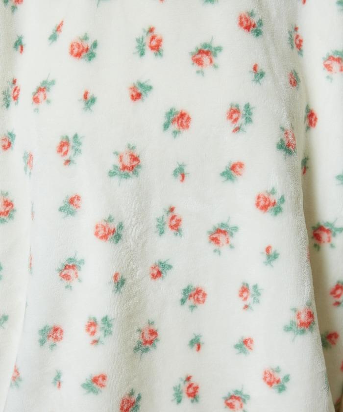 花卉印花法蘭絨家居服三件套