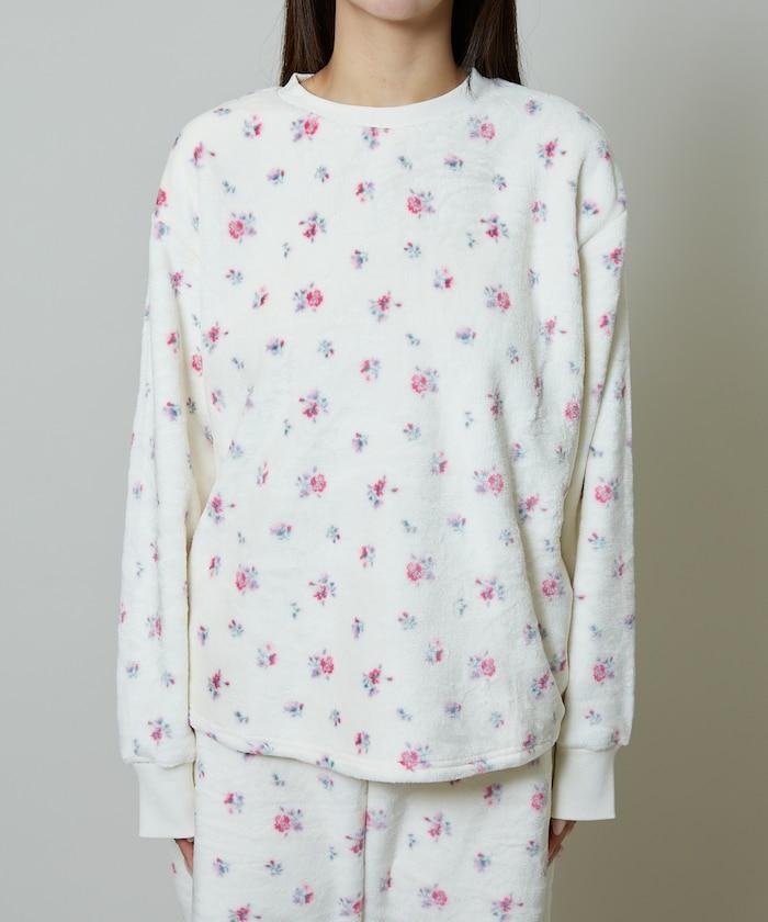 花卉印花法蘭絨家居服三件套