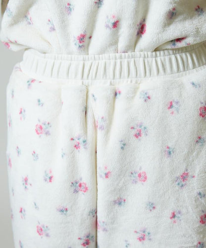 花卉印花法蘭絨家居服三件套