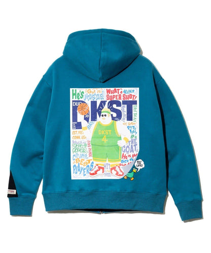 【Duckster/ダックスター】海報印花拉鍊連帽衛衣