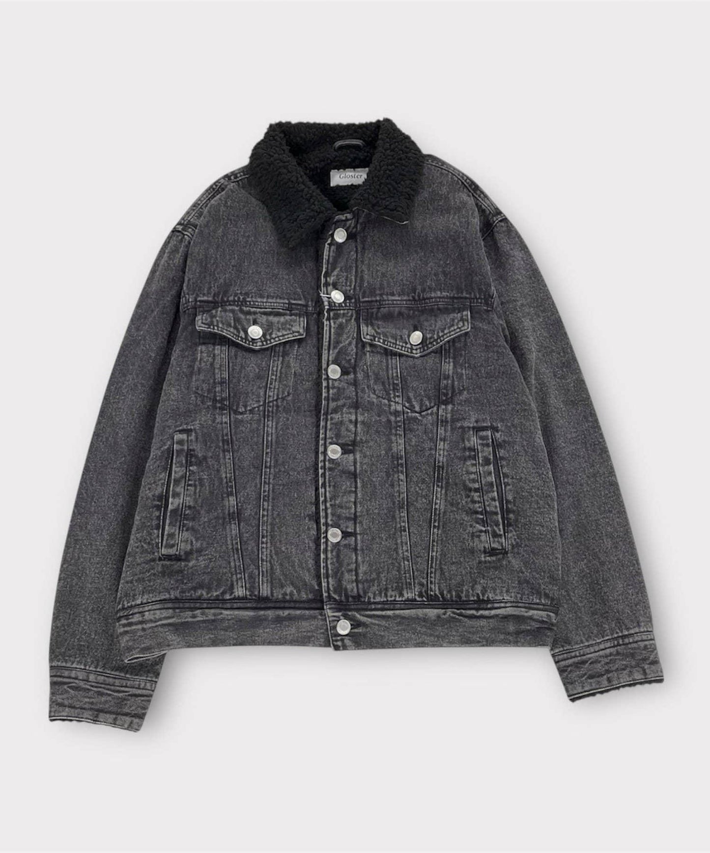 牛仔風暴騎士內襯羊羔絨牛仔夾克