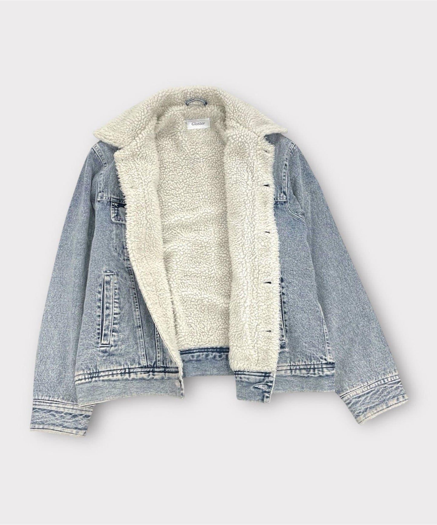牛仔風暴騎士內襯羊羔絨牛仔夾克
