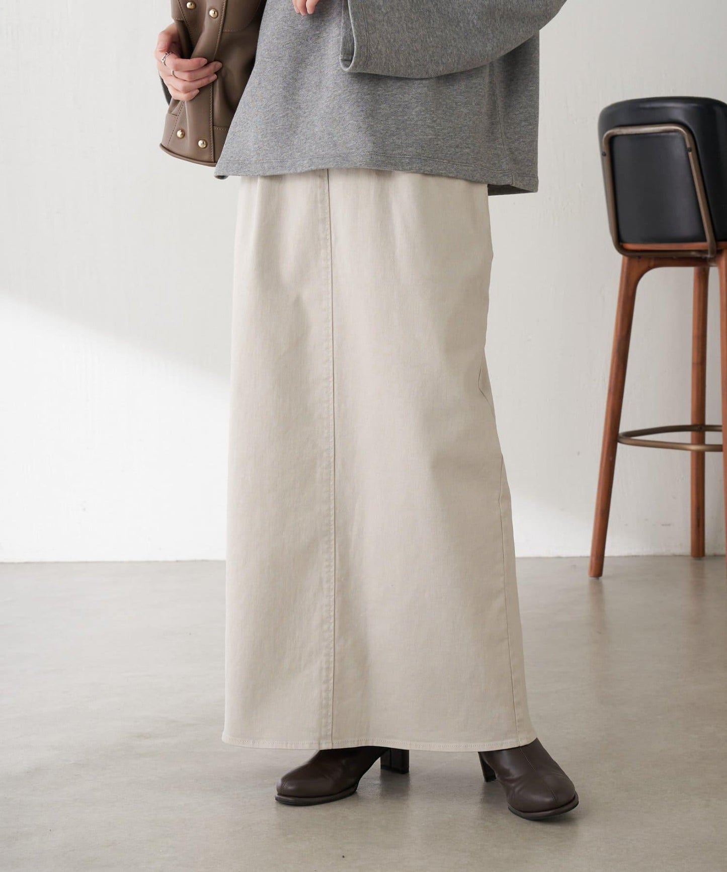 【彈力面料◎】Q.anos 修身牛仔半身裙