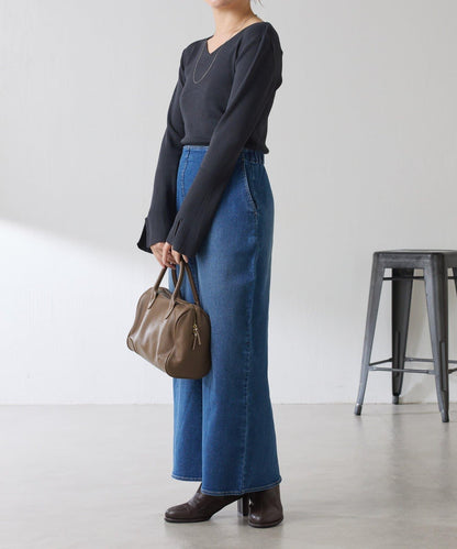 【彈力面料◎】Q.anos 修身牛仔半身裙