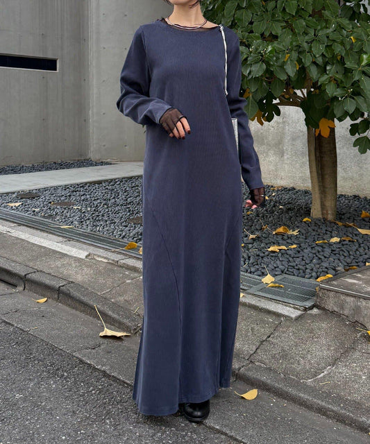 【修身顯瘦】Q.anos 網紗拼接連衣裙