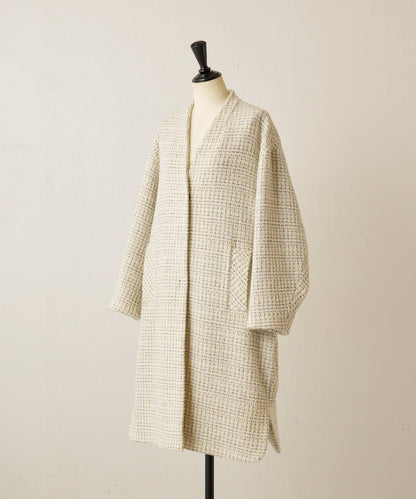 格紋長款大衣