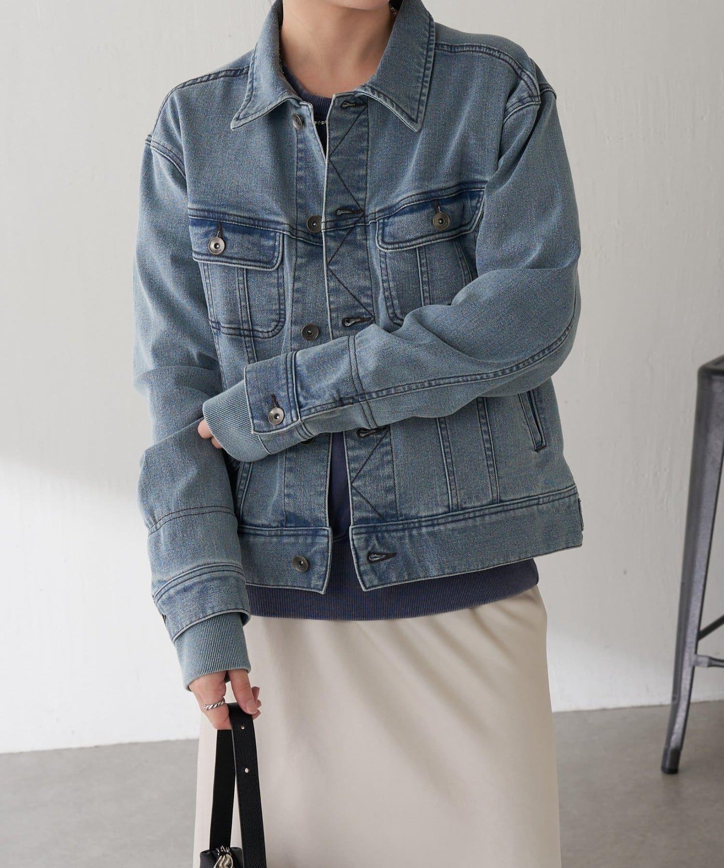 【2尺碼可選】Q.anos 彈力羅紋夾克