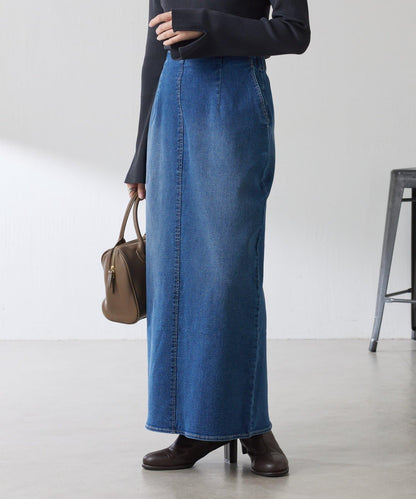 【彈力面料◎】Q.anos 修身牛仔半身裙