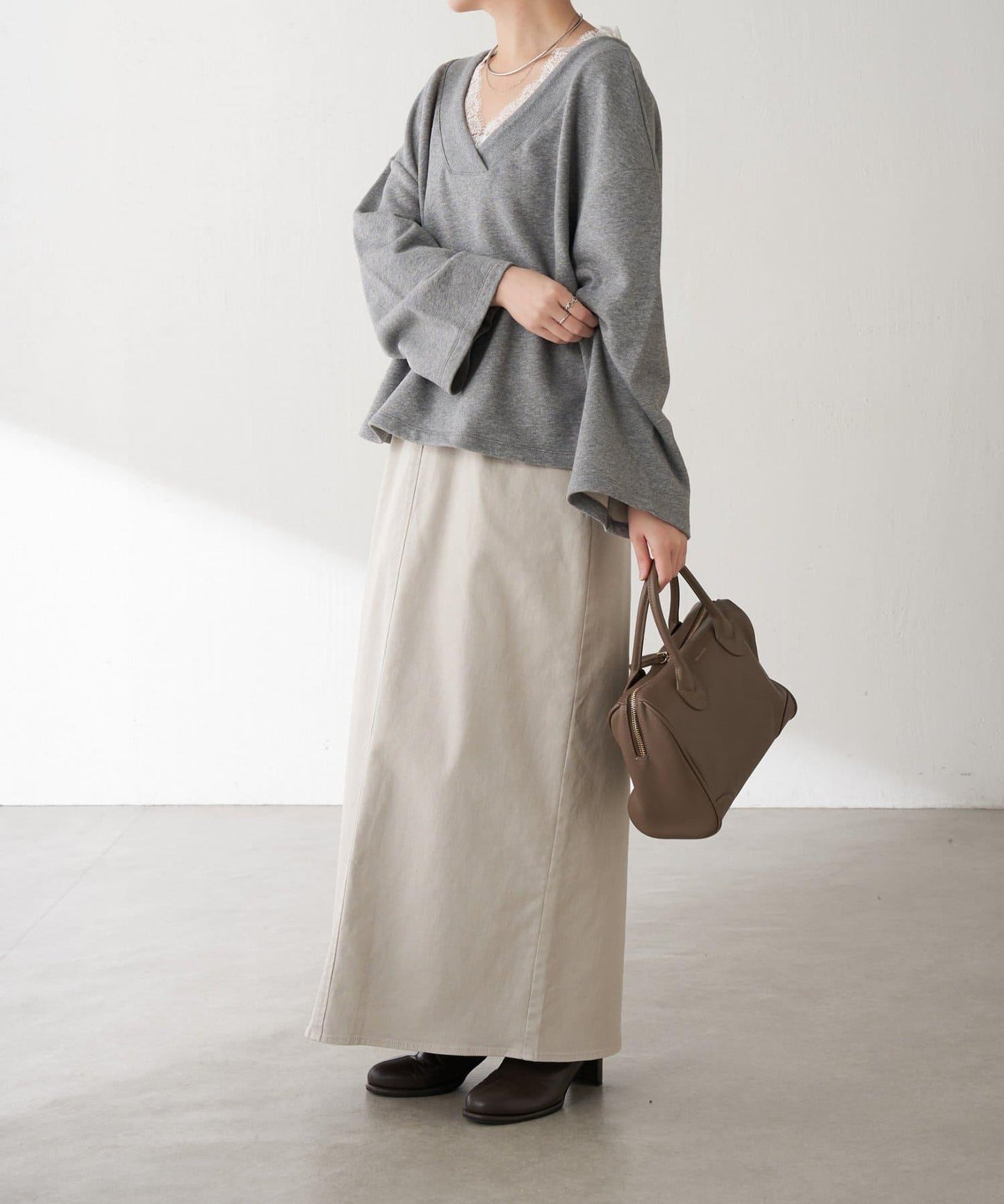 【彈力面料◎】Q.anos 修身牛仔半身裙