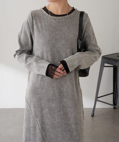 【修身顯瘦】Q.anos 網紗拼接連衣裙