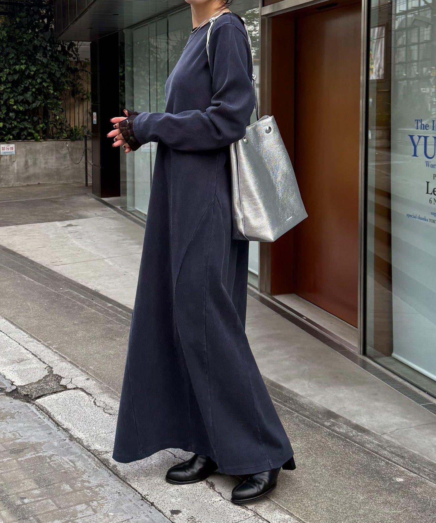 【修身顯瘦】Q.anos 網紗拼接連衣裙