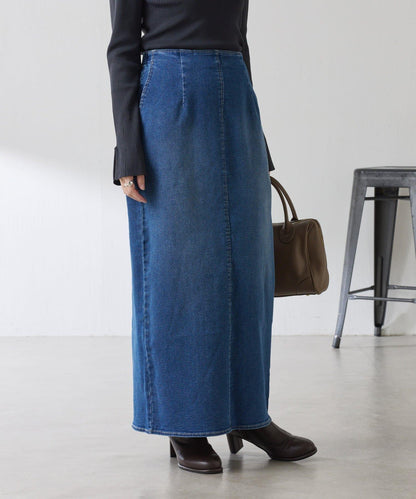 【彈力面料◎】Q.anos 修身牛仔半身裙