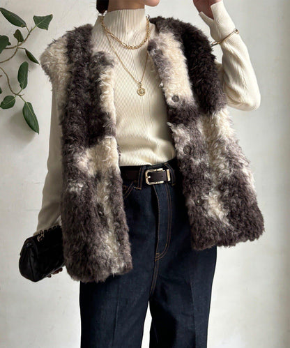 貴賓犬仿皮草漸變馬甲