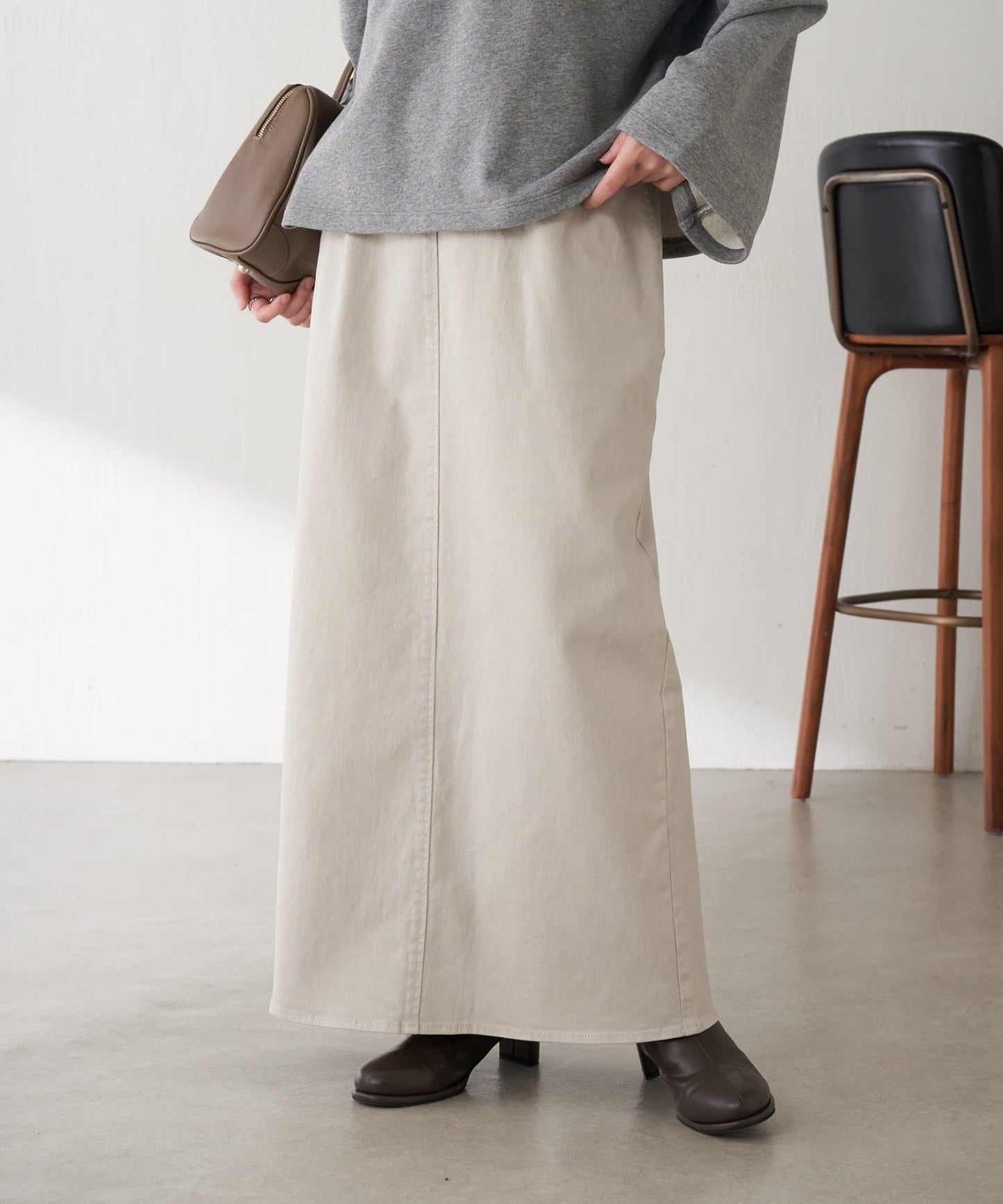 【彈力面料◎】Q.anos 修身牛仔半身裙