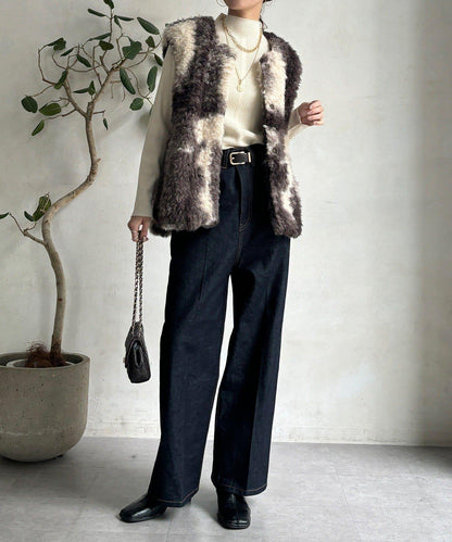 貴賓犬仿皮草漸變馬甲