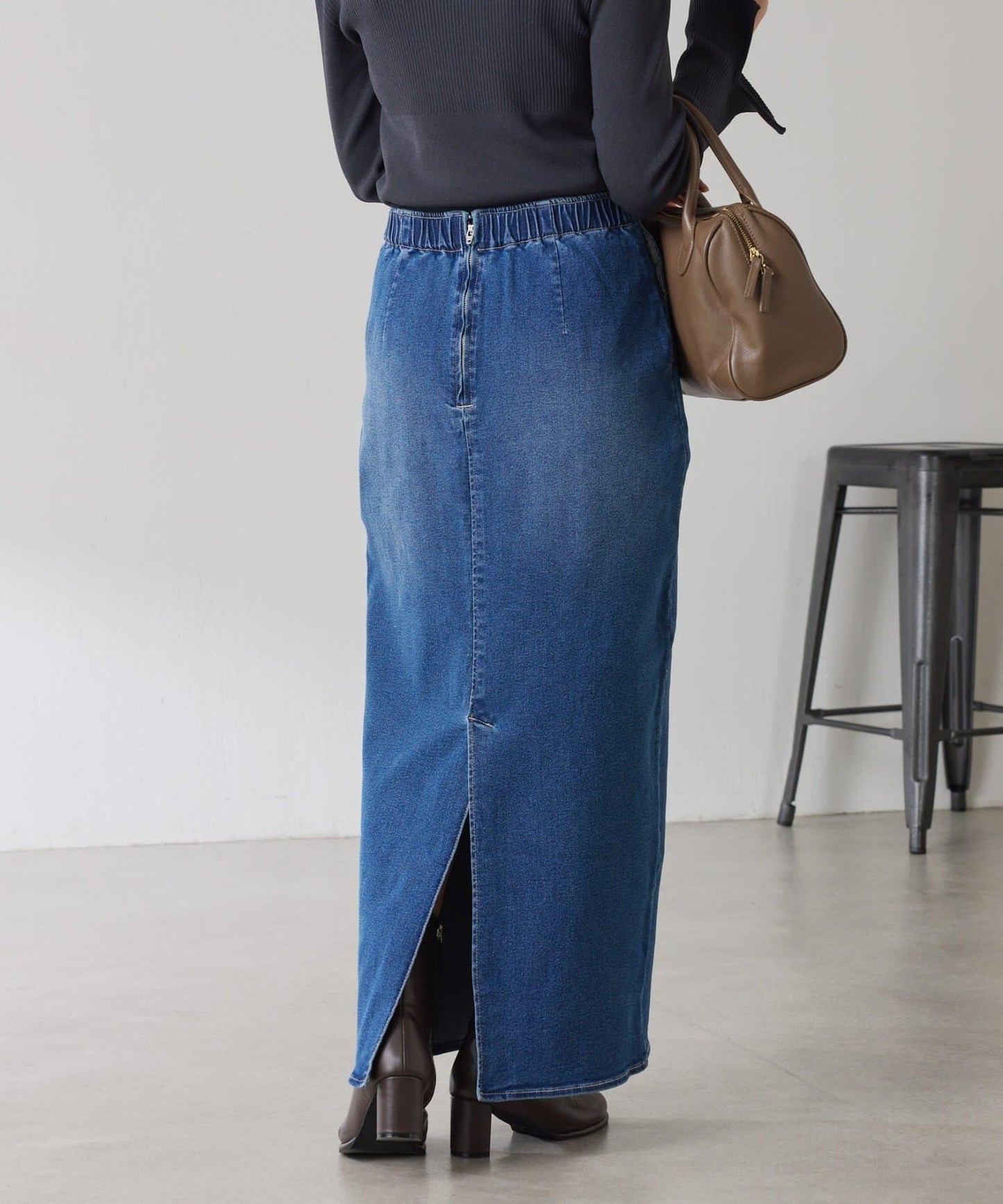 【彈力面料◎】Q.anos 修身牛仔半身裙