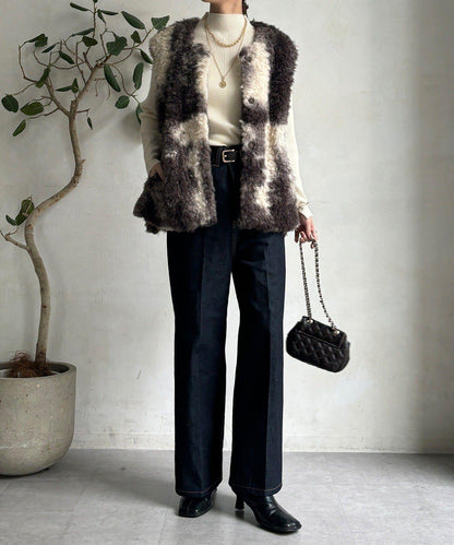 貴賓犬仿皮草漸變馬甲