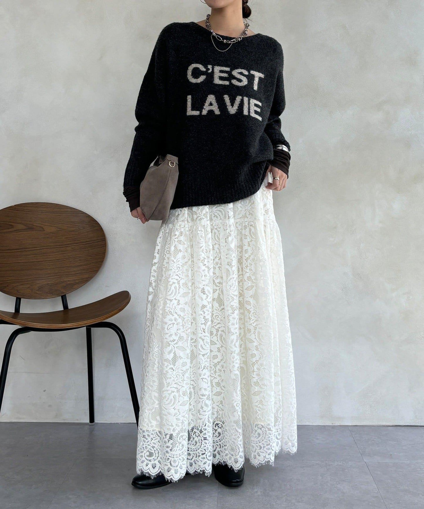 標誌拉鍊兩穿套頭衫