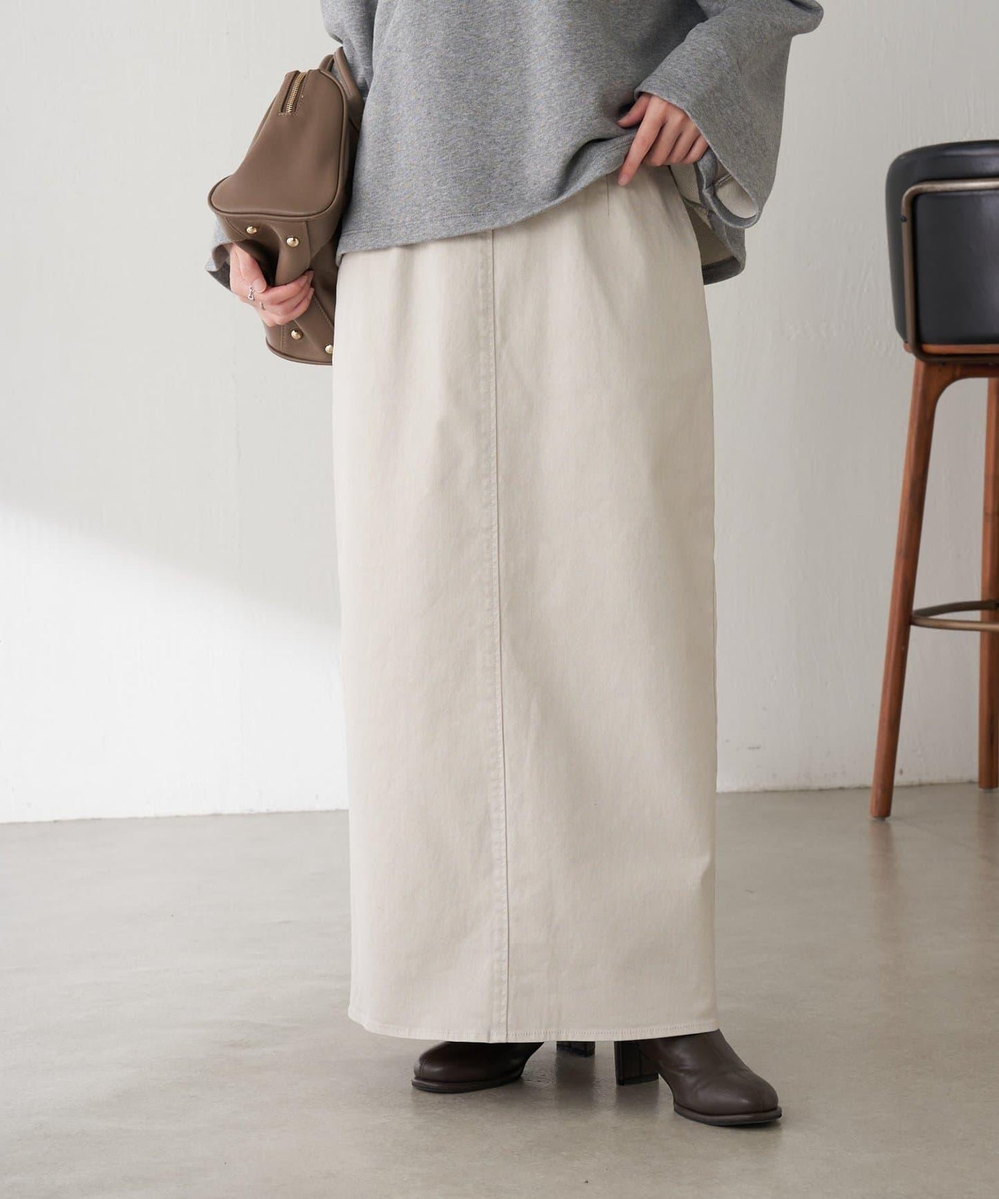 【彈力面料◎】Q.anos 修身牛仔半身裙