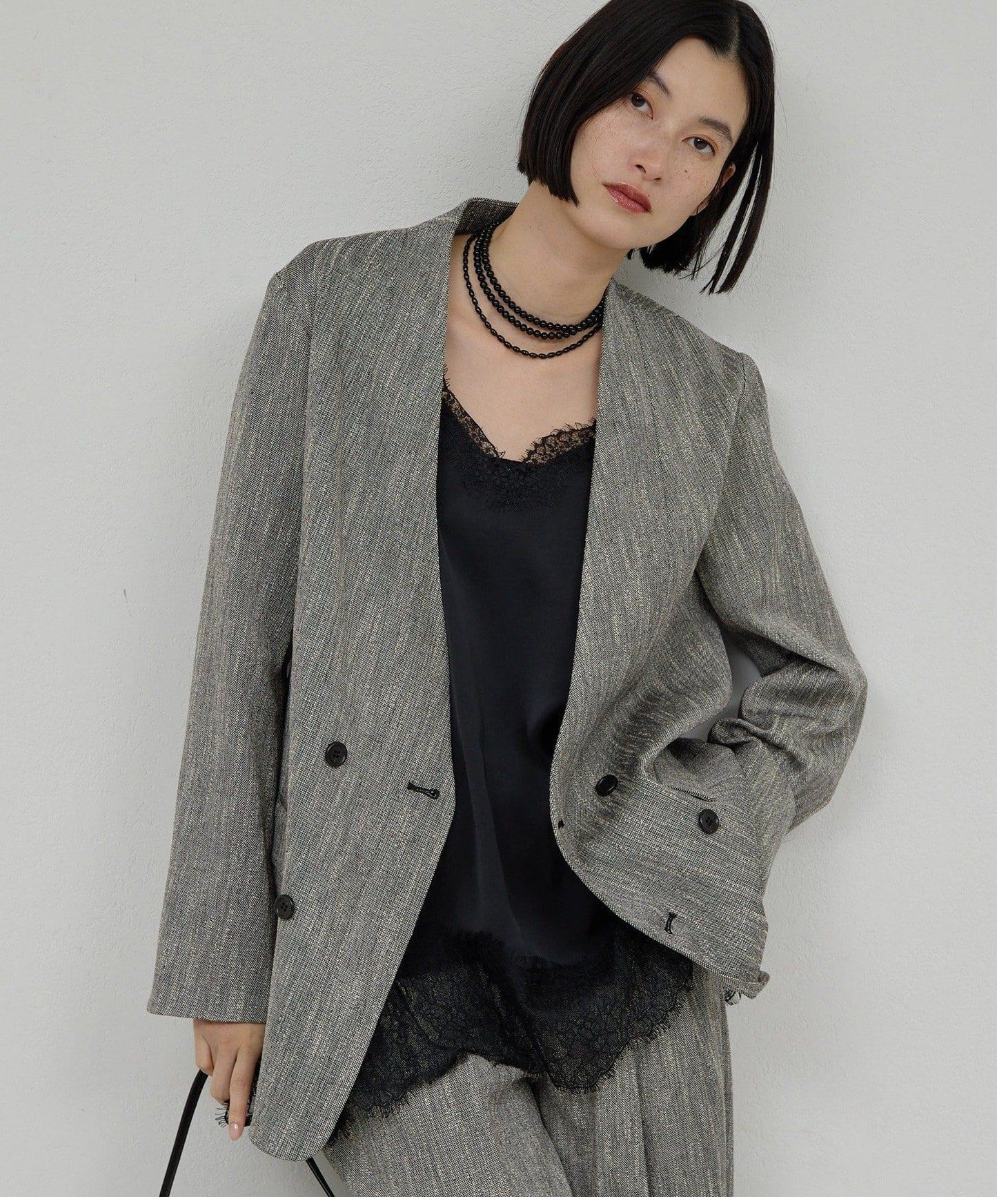 【近日開始】無領粗花呢夾克