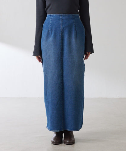 【彈力面料◎】Q.anos 修身牛仔半身裙