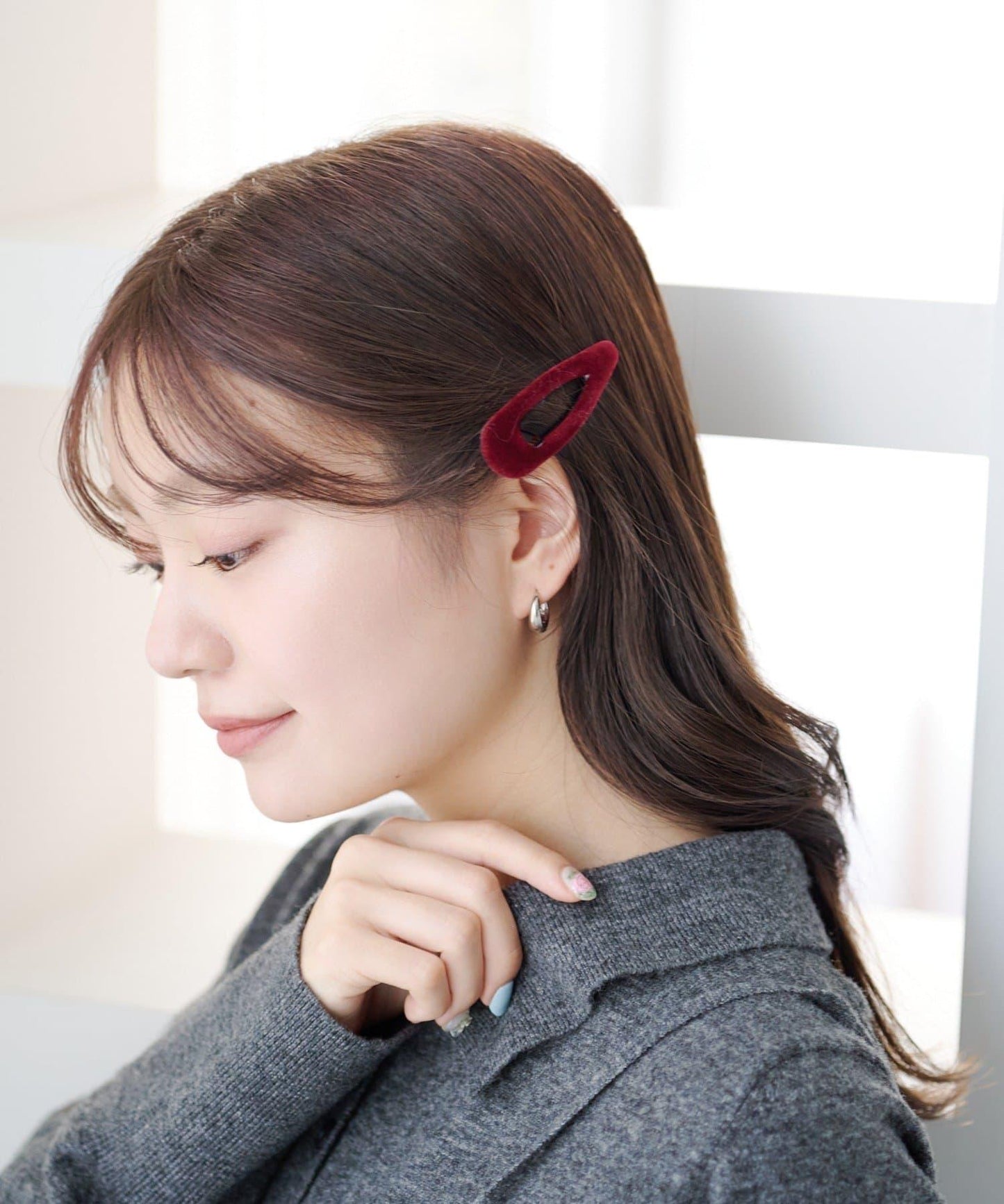 【fiw.】天鵝絨一字夾套裝