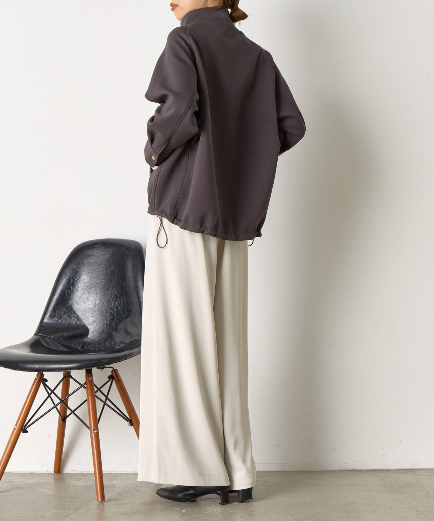 插肩袖長款大衣