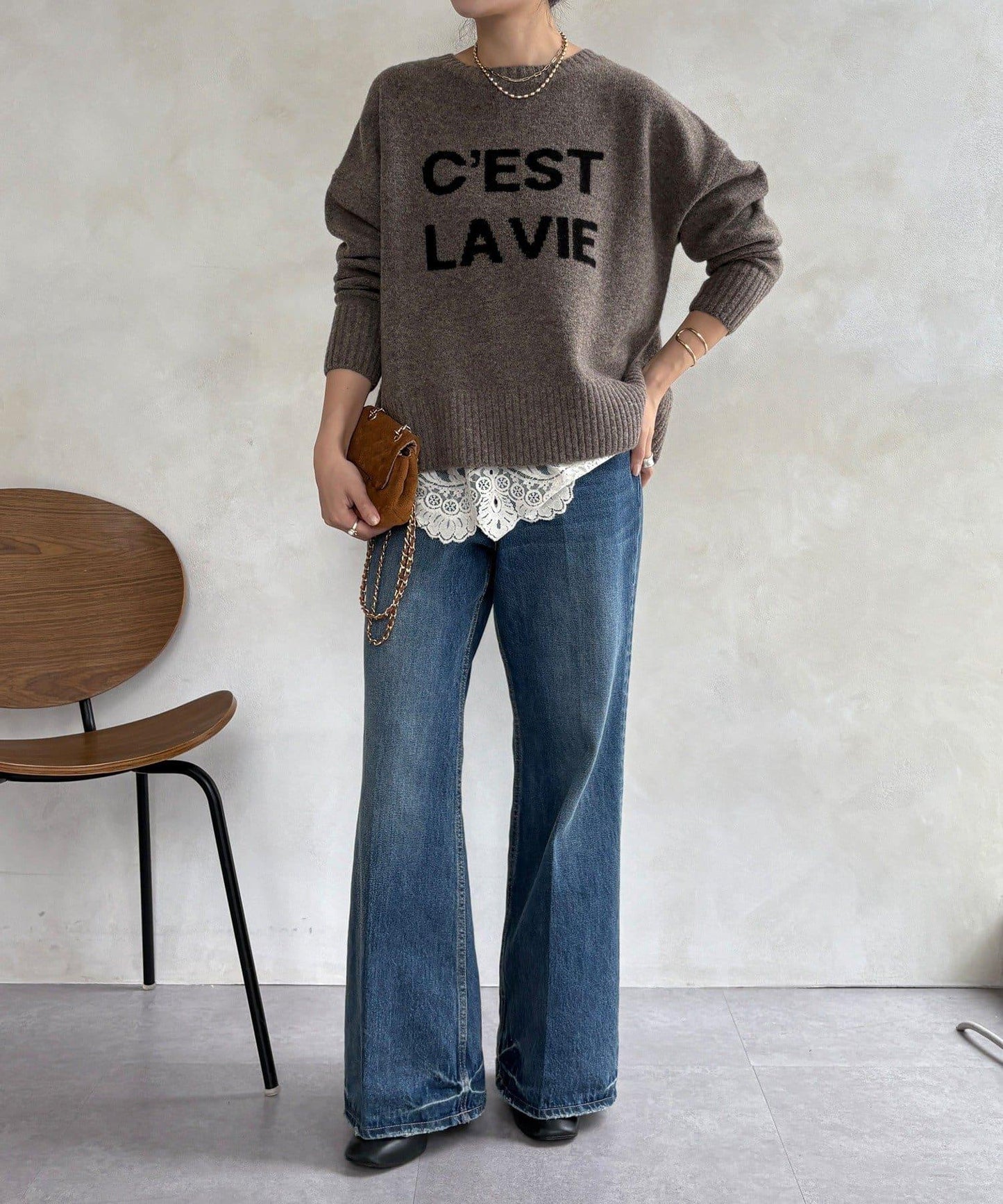 標誌拉鍊兩穿套頭衫