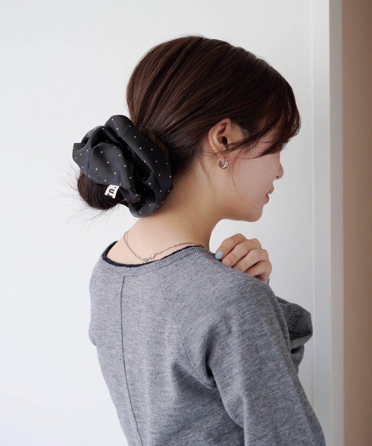 【fiw.】緞面波點發圈