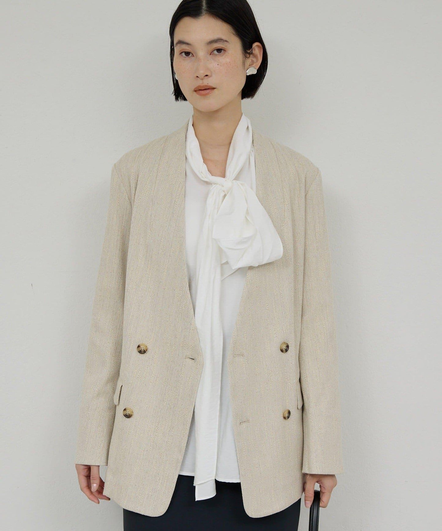 【近日開始】無領粗花呢夾克