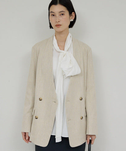 【近日開始】無領粗花呢夾克