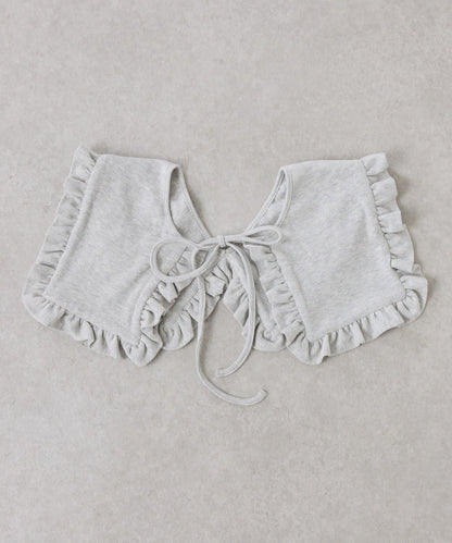 【領子可拆卸】Qanos 帶領荷葉邊長袖T恤