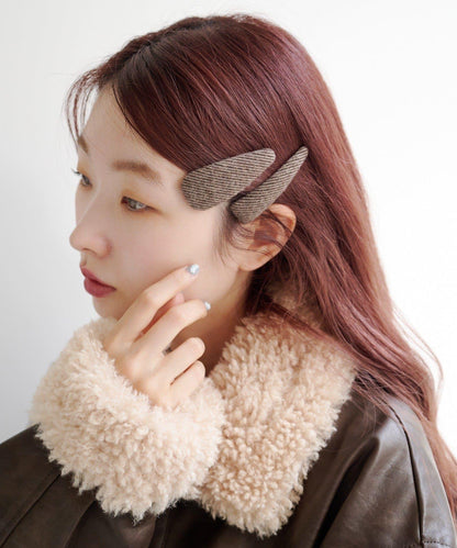 【fiw.】花呢髮夾套裝