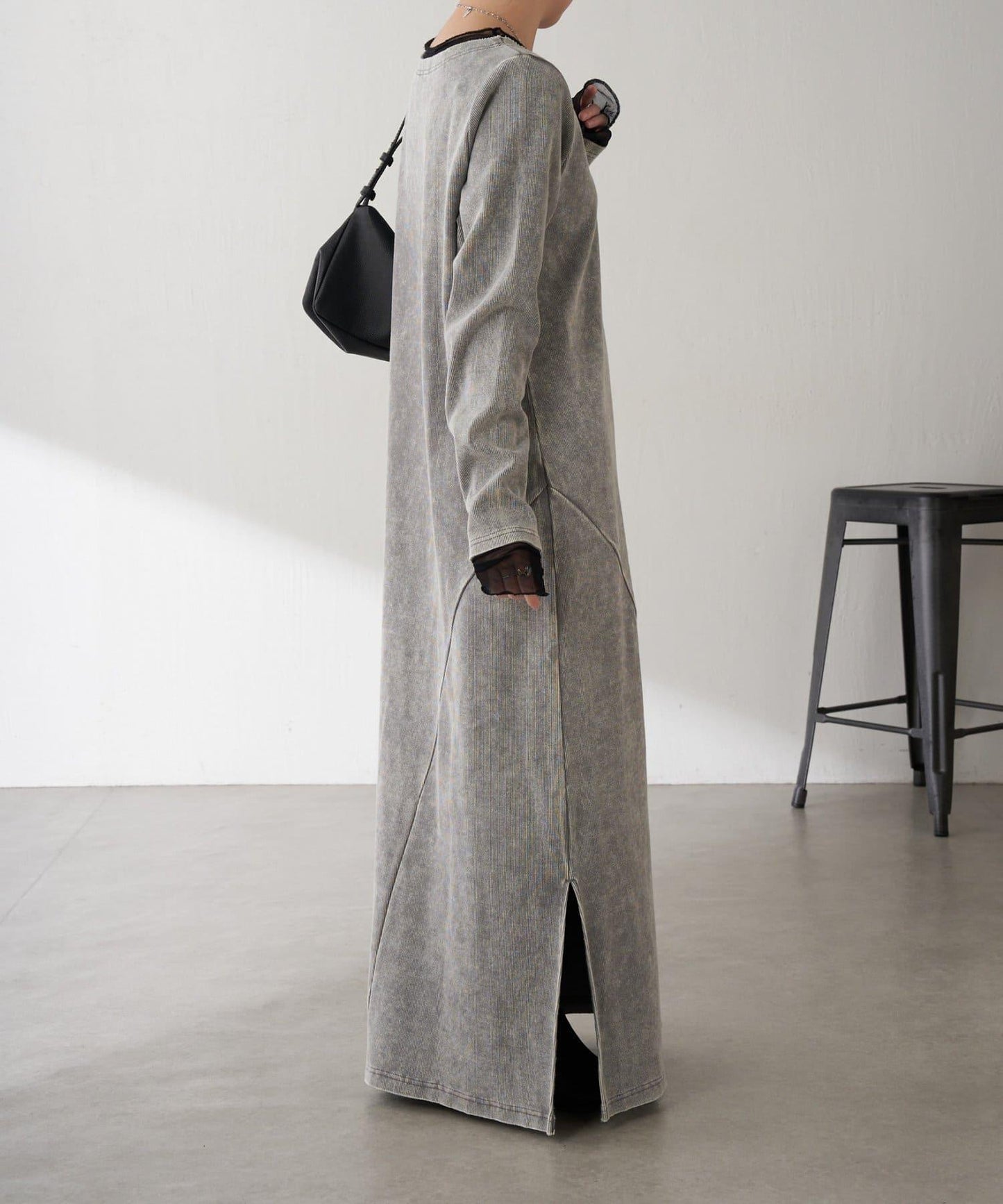 【修身顯瘦】Q.anos 網紗拼接連衣裙