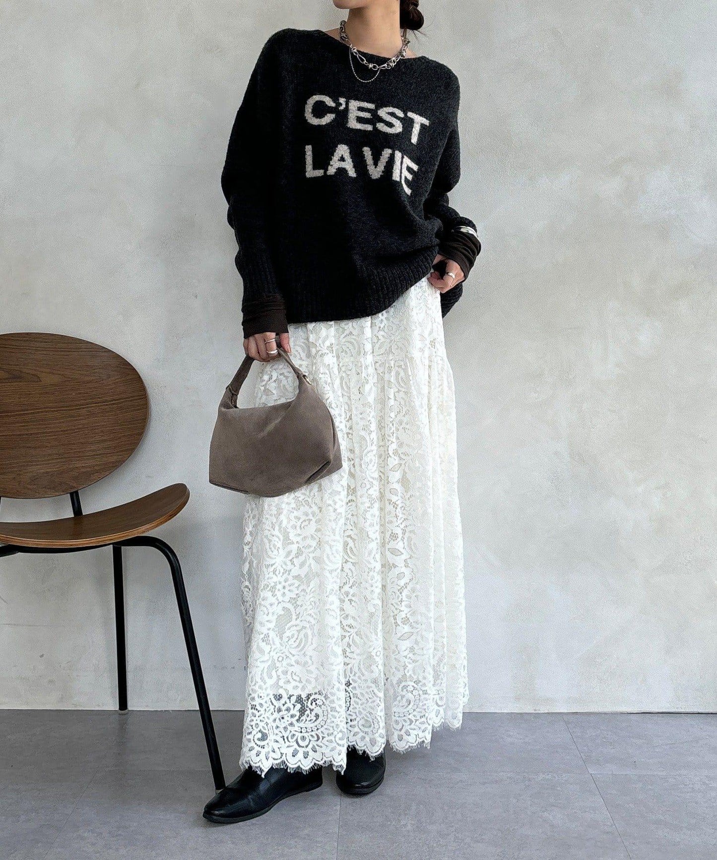 標誌拉鍊兩穿套頭衫