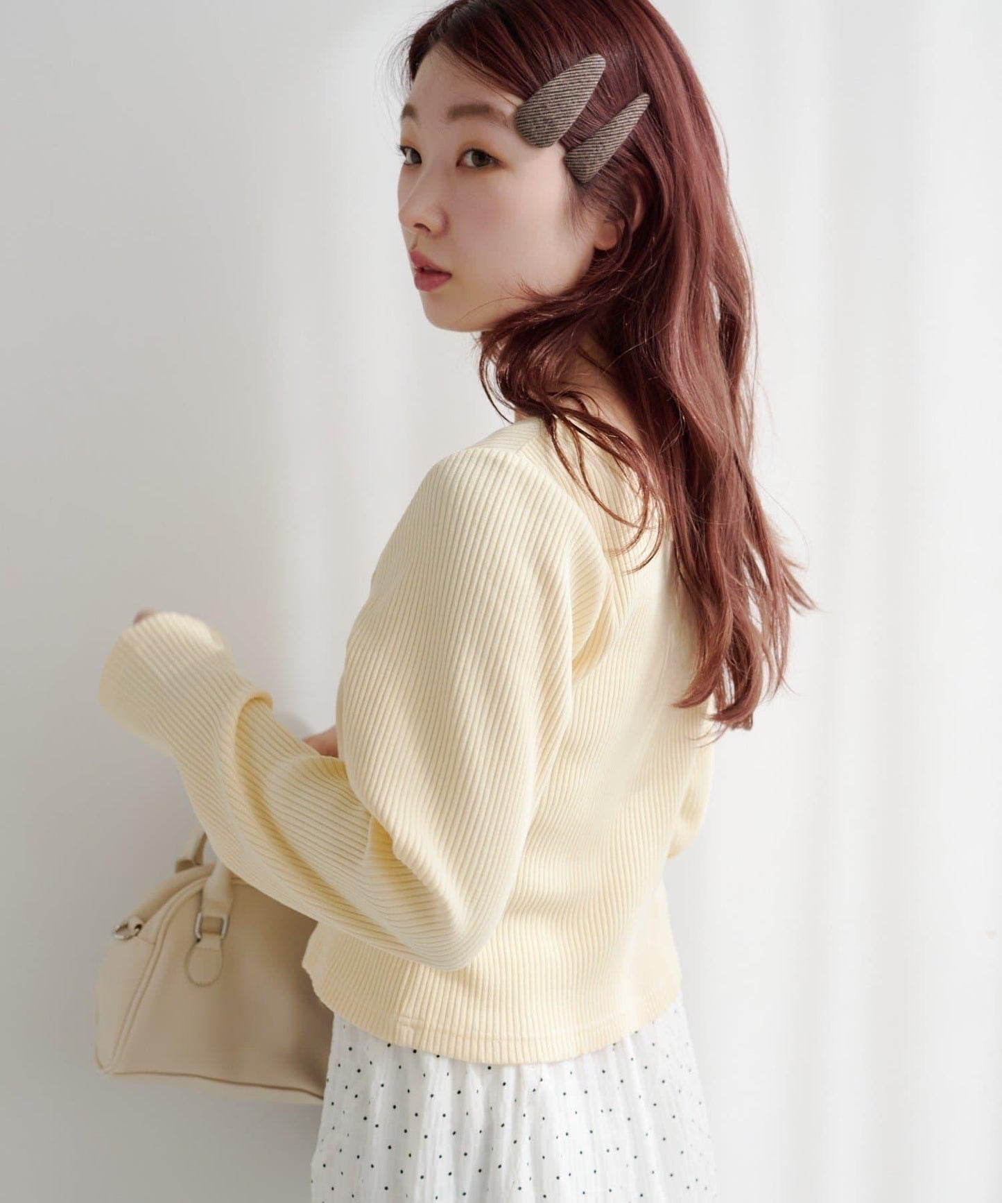 【fiw.】花呢髮夾套裝