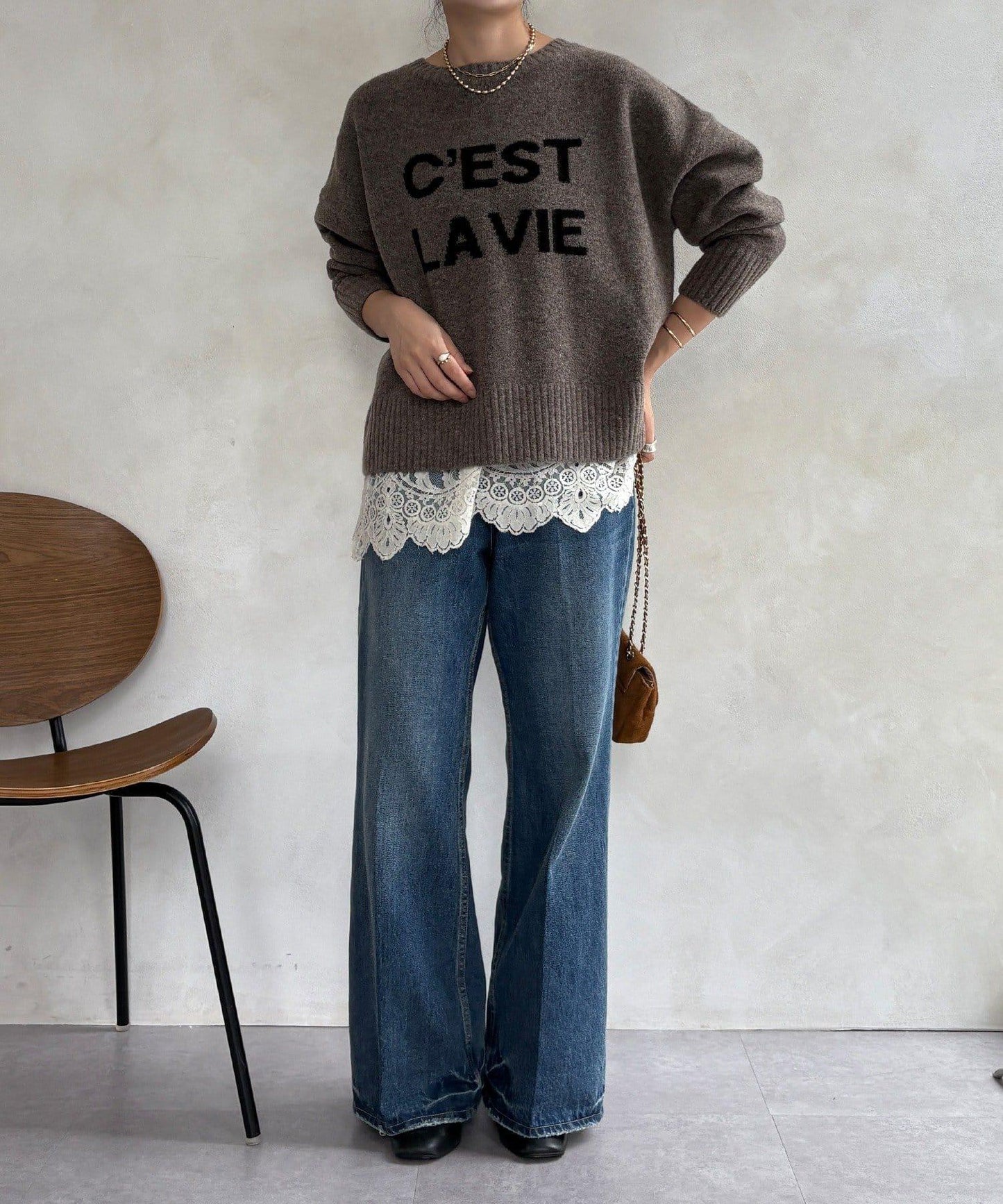 標誌拉鍊兩穿套頭衫