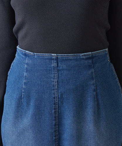 【彈力面料◎】Q.anos 修身牛仔半身裙