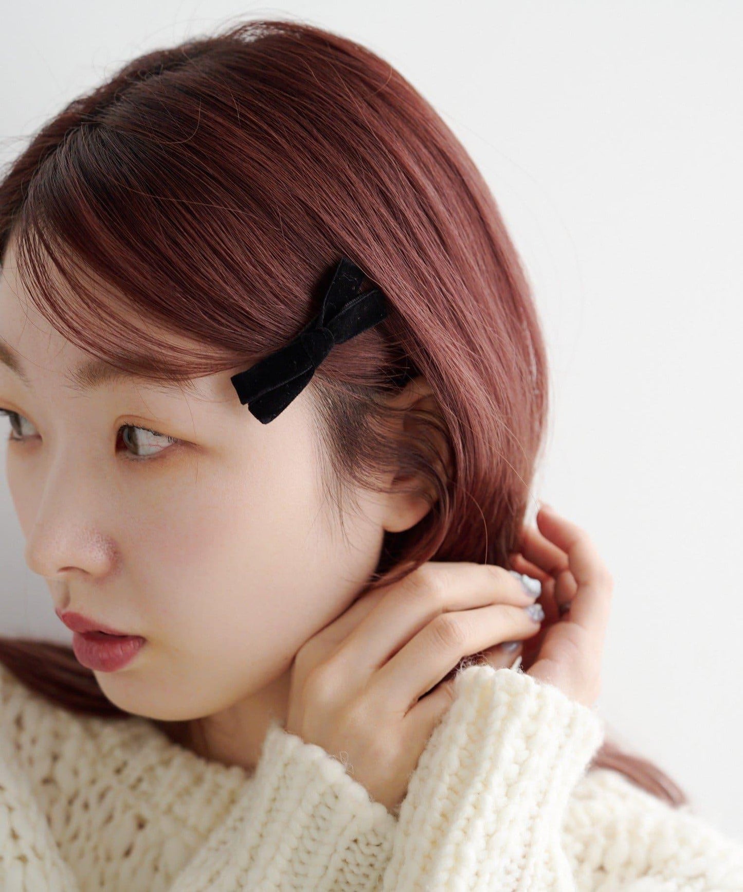 【fiw.】格子髮夾&天鵝絨髮夾套裝