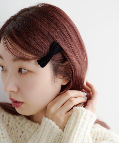 【fiw.】格子髮夾&天鵝絨髮夾套裝