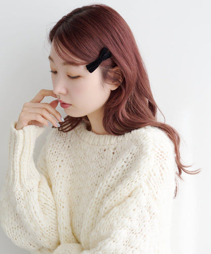 【fiw.】格子髮夾&天鵝絨髮夾套裝