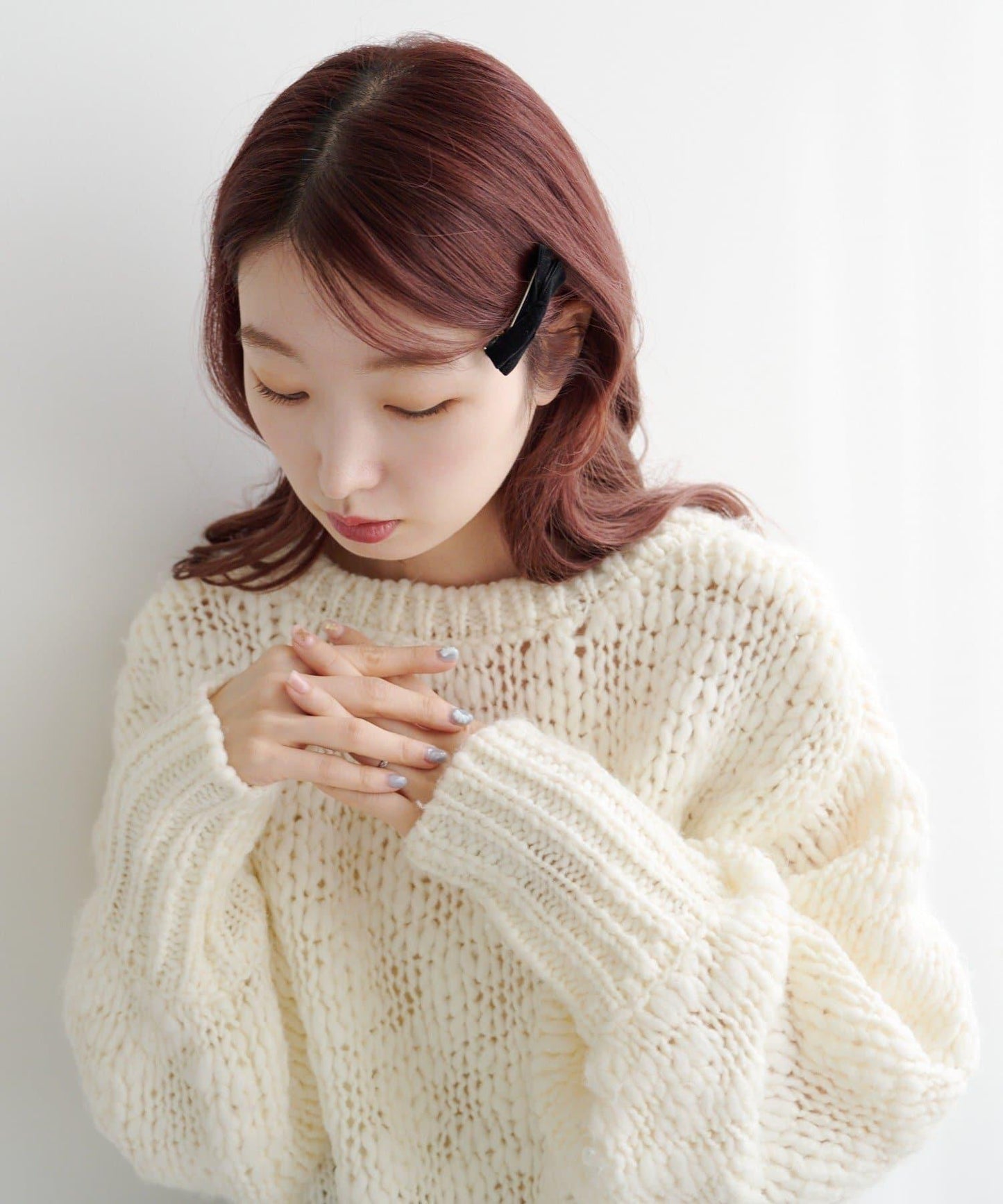 【fiw.】格子髮夾&天鵝絨髮夾套裝