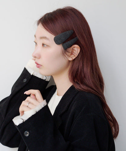 【fiw.】花呢髮夾套裝