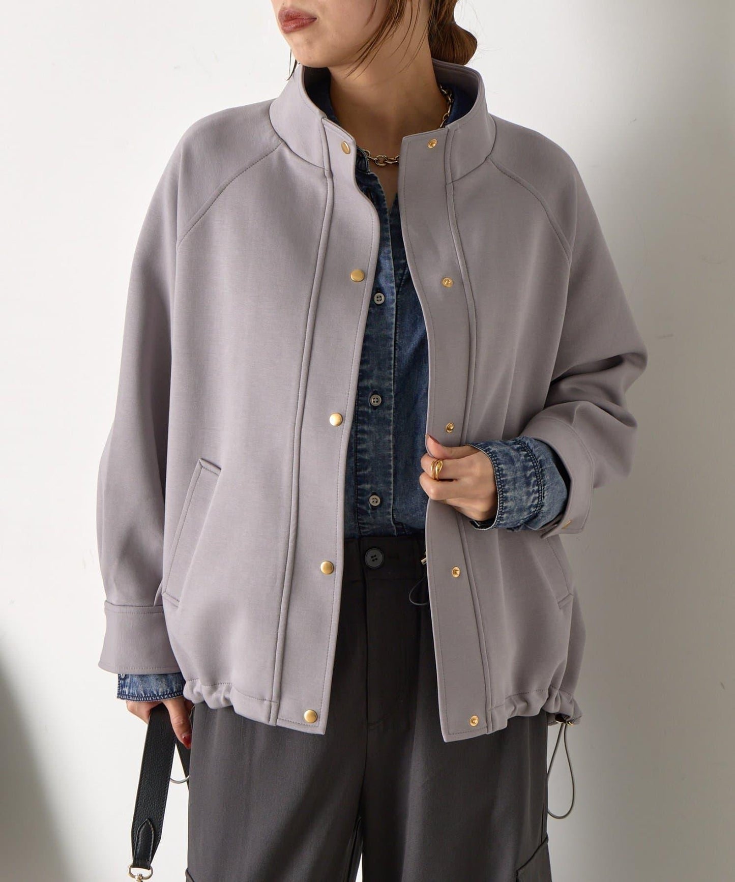 插肩袖長款大衣