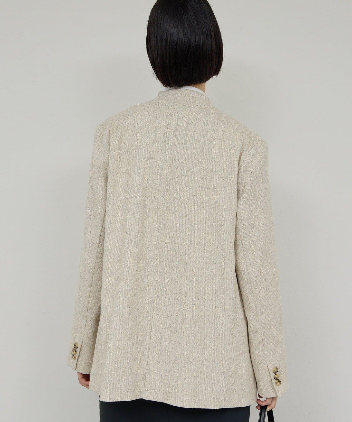 【近日開始】無領粗花呢夾克