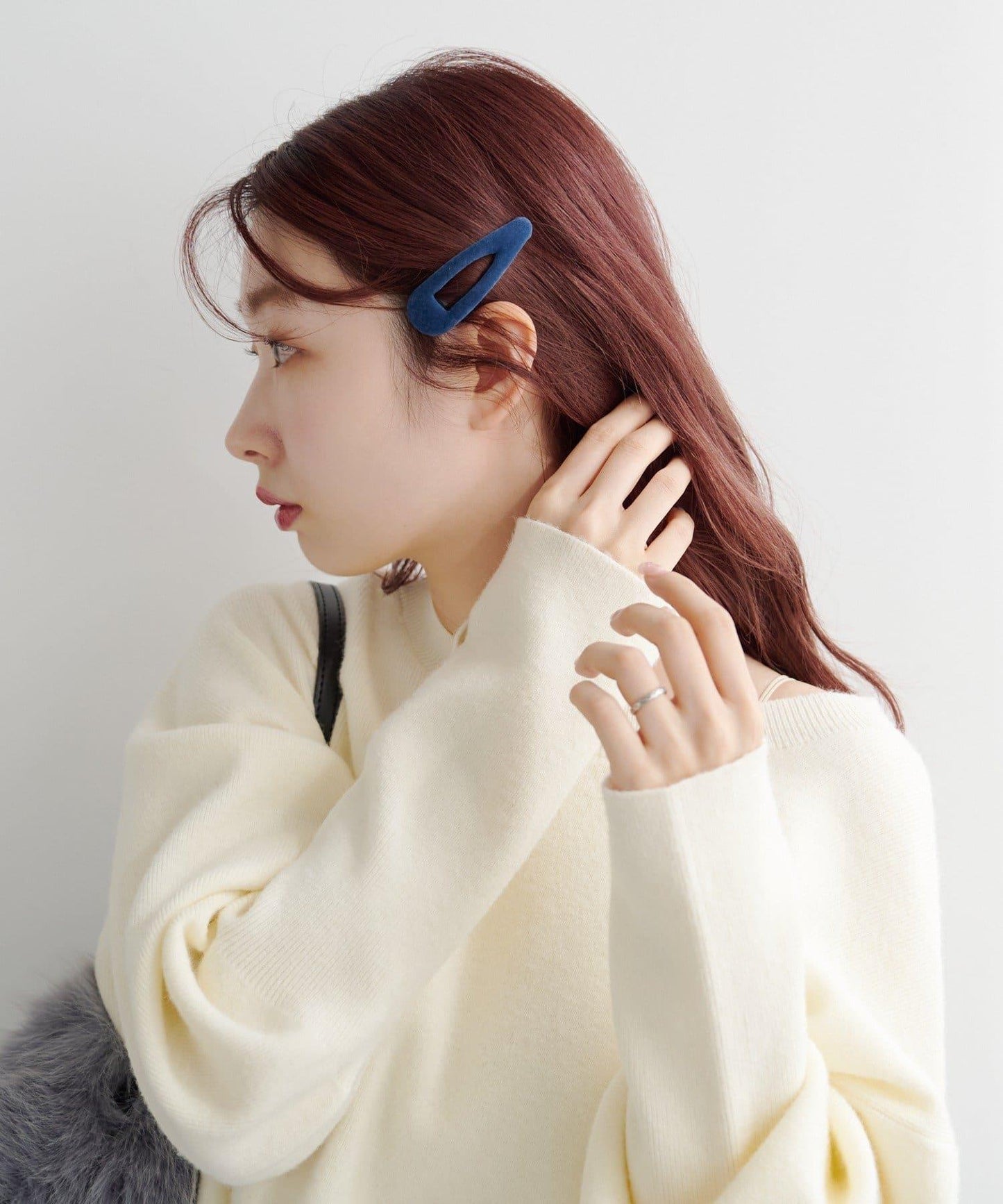 【fiw.】天鵝絨一字夾套裝